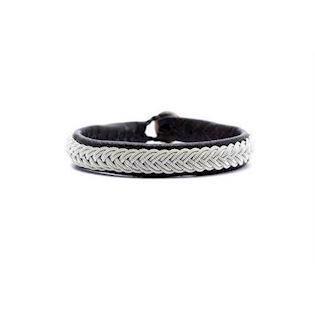 BeChristensen Samer bracelet Silla in black, 17 cm